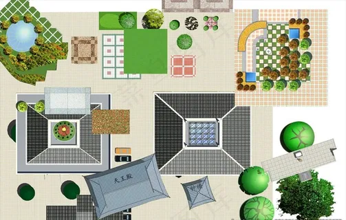 平面图绘制素材图片