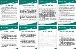 医院制度展板图片