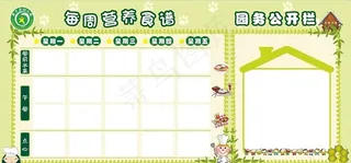 幼儿园每周食谱图片