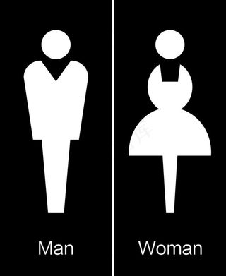 男女卫生间标牌图片