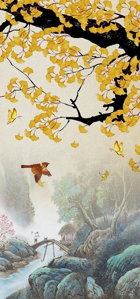 山水画图片(3399X6796(DPI:72))psd模版下载