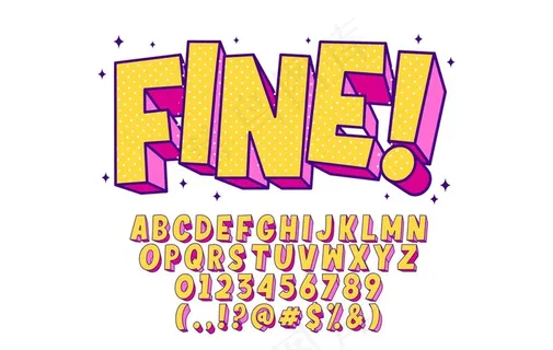 涂鸦立体字体图片