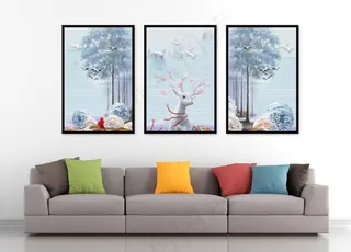 沙发 壁画相框图片