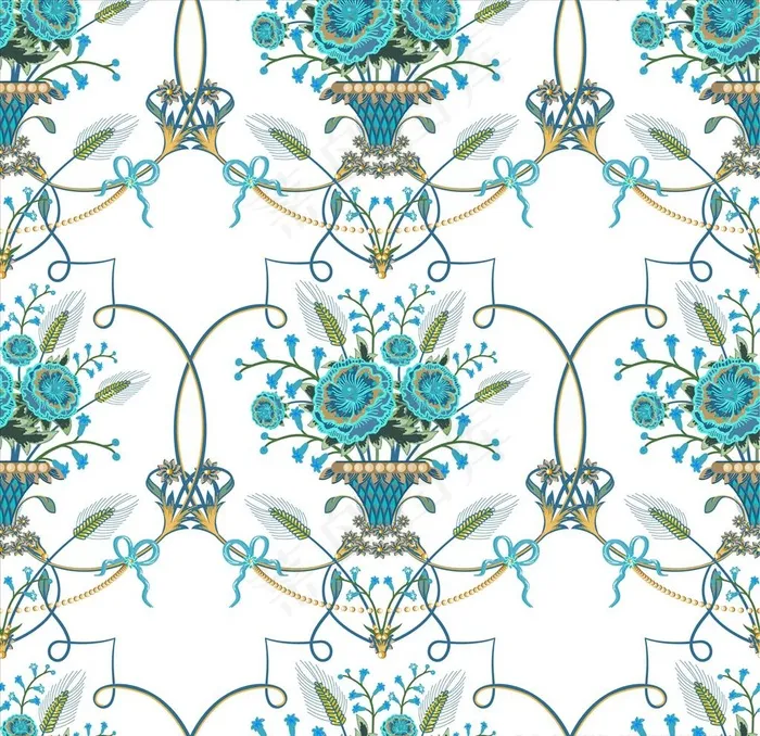 花型矢量循环素材图片ai矢量模版下载