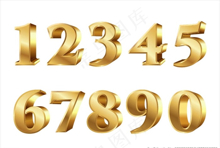 立体数字图片cdr矢量模版下载