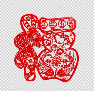 福字剪纸图片