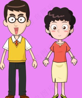 卡通人物爸爸妈妈图片
