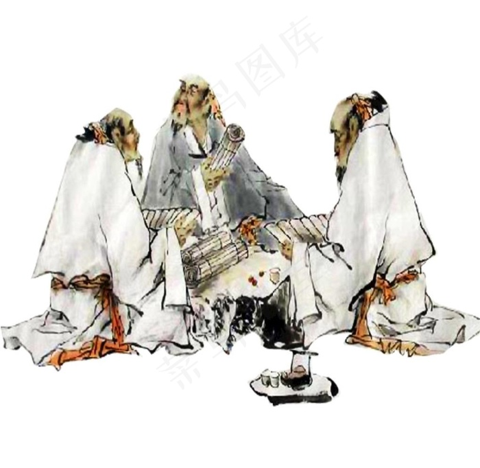 古代人物插画图片