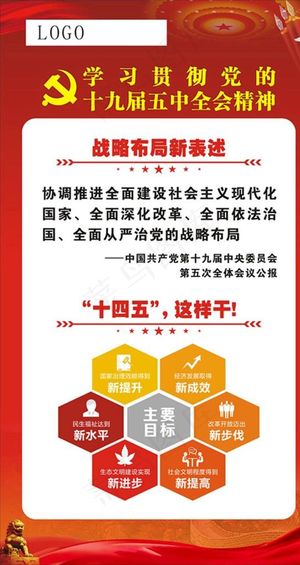 学习贯彻党的十九届五中全会精神图片