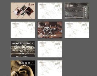 咖啡明信片图片