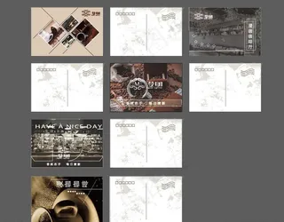 咖啡明信片图片