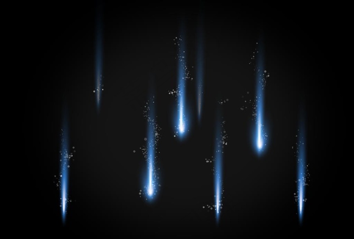 流星雨蓝色彗星光点点缀素材图片psd模版下载