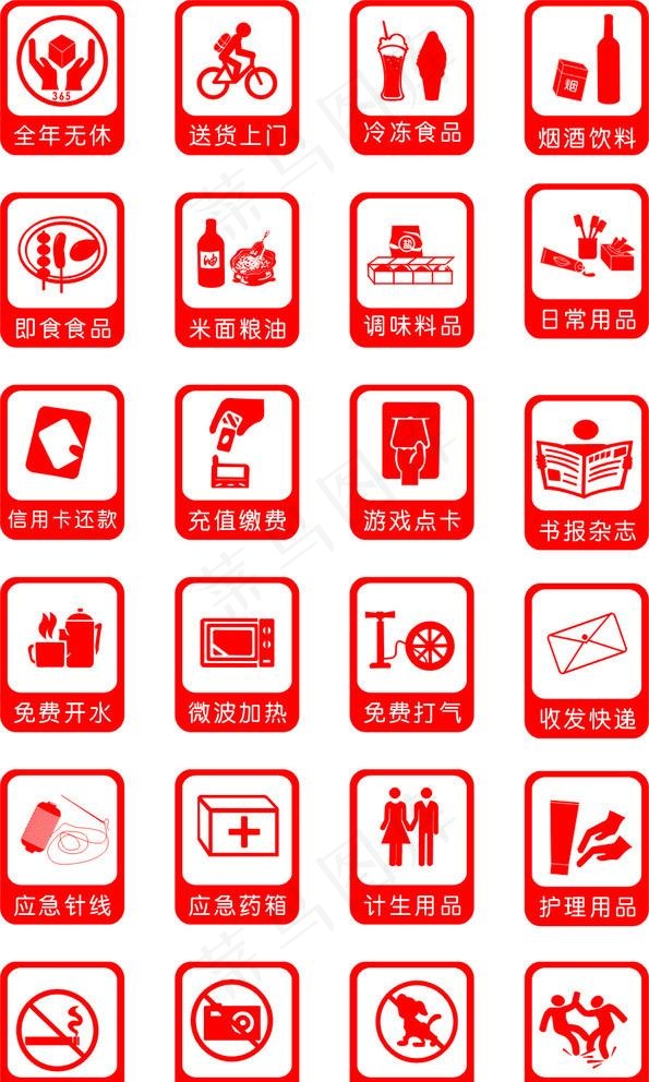 便利店标识图片cdr矢量模版下载