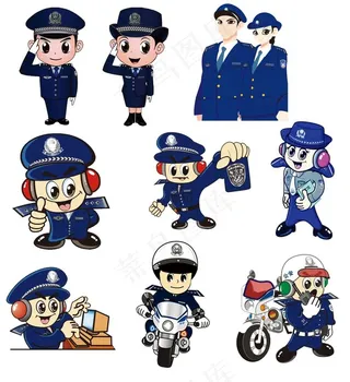 卡通警察图片