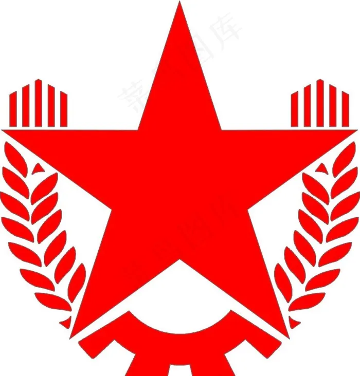 民兵标志图片cdr矢量模版下载