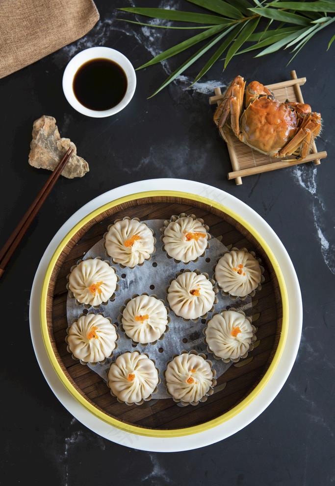 蟹黄菜鸟图库片