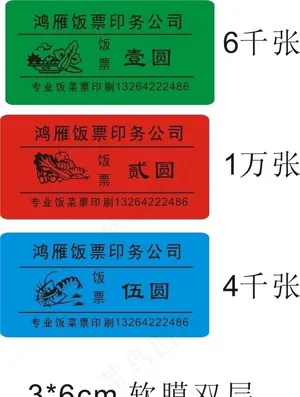 饭票样本 模板 设计 样式 餐票 图案 尺寸图片
