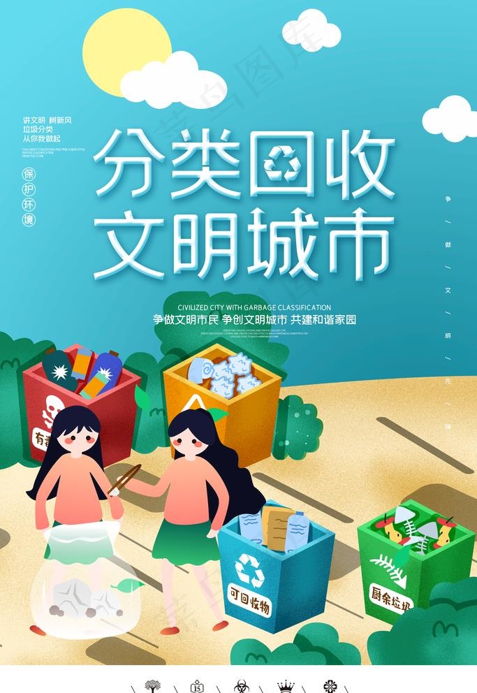 分类回收图片(3543X5315(DPI:150))psd模版下载