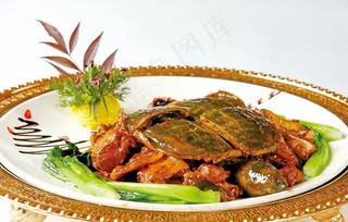 柴鸡焖甲鱼图片