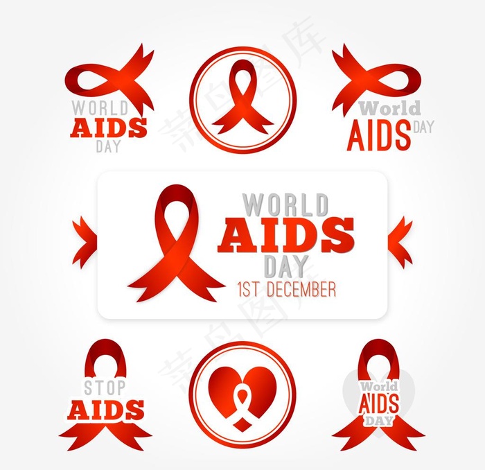 艾滋病日标签图片
