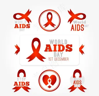 艾滋病日标签图片