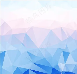 浅蓝色浅粉色几何背景图片