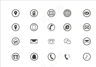 电话图标名片图标图片