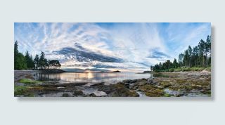 山脉 树林 河流图片