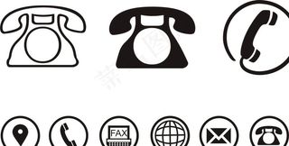 电话标志矢量图图片