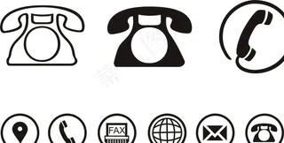 电话标志矢量图图片