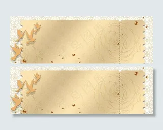 金色代金券优惠券背景图片