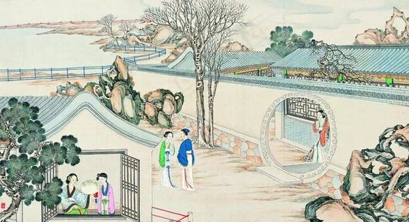 古代市井工笔画图片 古代市井工笔画图片