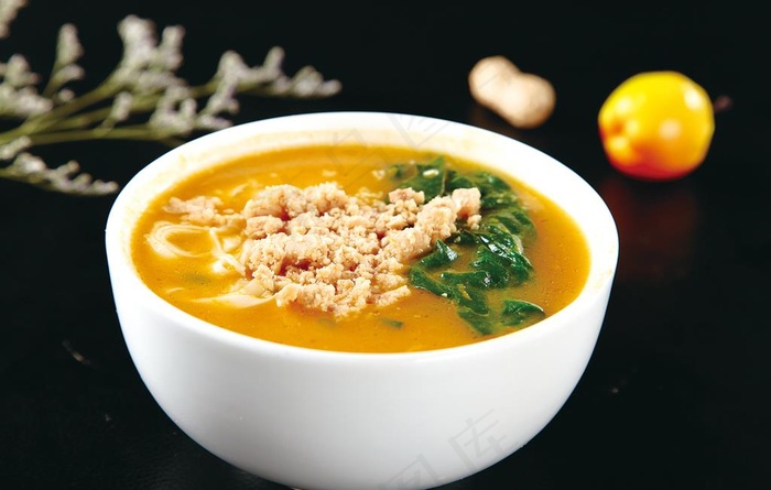南瓜糊汤面图片