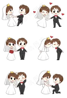 婚礼小人图片