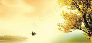 秋季海报 秋天 橙色背景图片