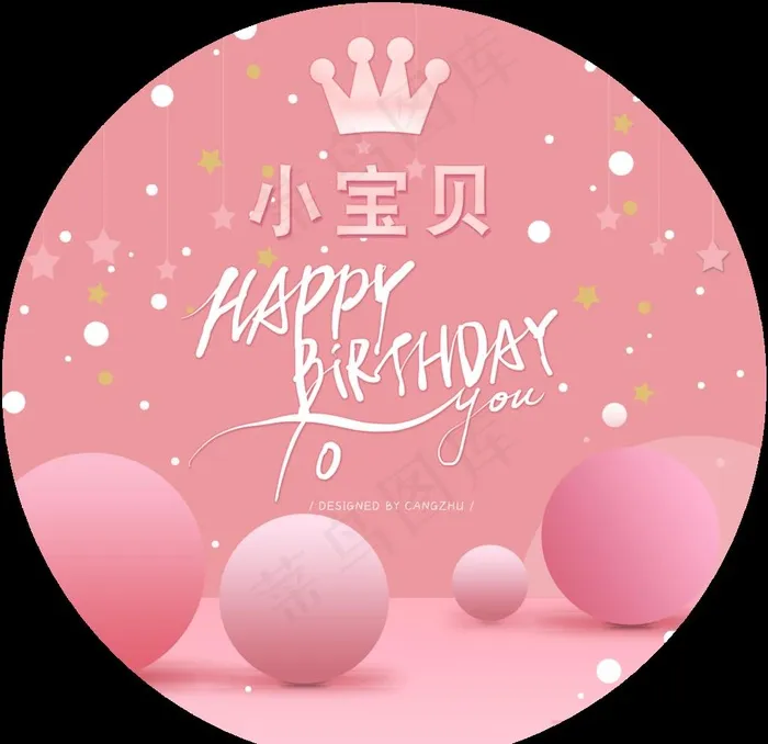 小宝贝生日海报图片psd模版下载