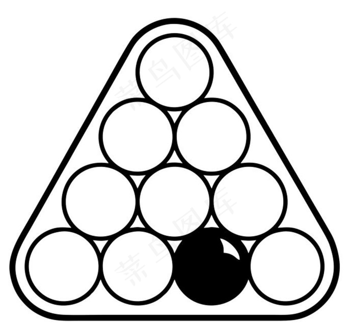 矢量台球标志图片cdr矢量模版下载
