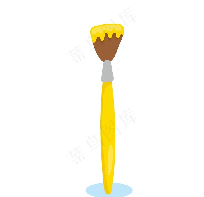 可爱卡通毛笔手绘矢量素材图片