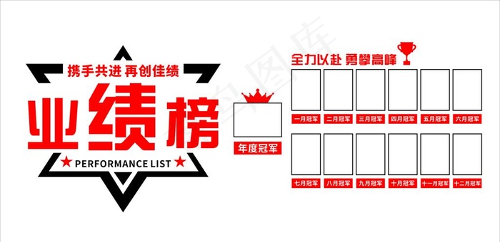 业绩榜图片cdr矢量模版下载