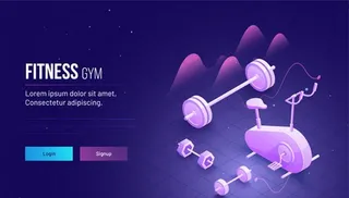 健身概念着陆页图片