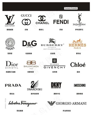 奢侈品大牌LOGO矢量图图片