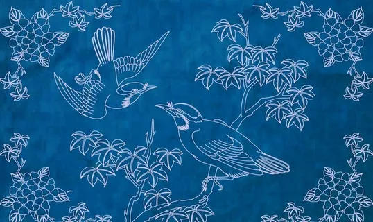 中式花鸟背景墙图片