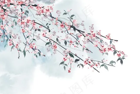 桃花国画图片 桃花国画图片