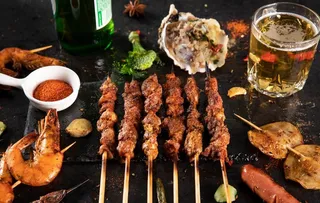 烤肉撸串烤串烧烤图片