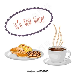 下午茶插画图片