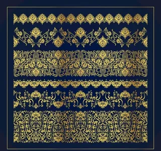 金色矢量花边图片
