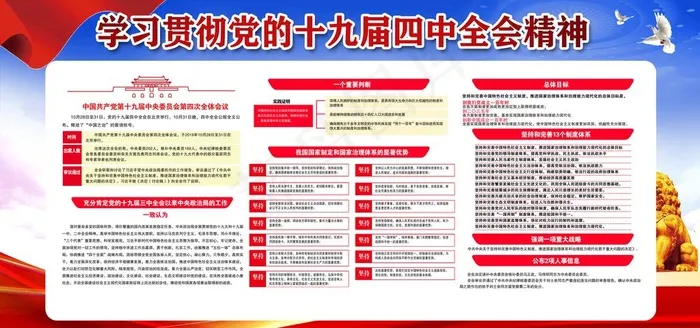 十九届四中全会图片(6000X3000(DPI:150))psd模版下载
