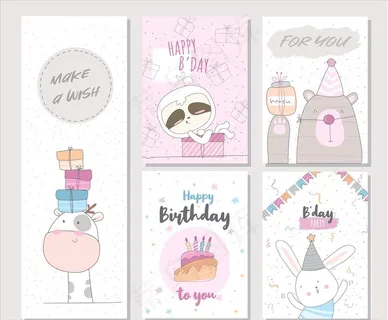 生日快乐插画图片