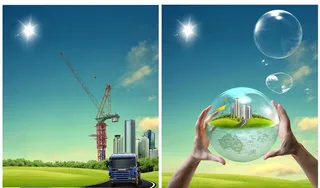 绿色环境背景建筑科技图片