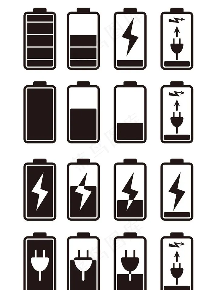 电池电量图片ai矢量模版下载